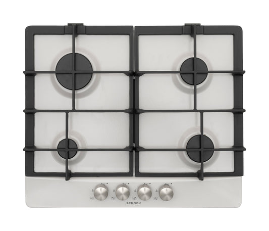 Schock STP64H16 | 4 FUOCHI GAS - ACCENSIONE - VALVOLE DI SICUREZZA - GRIGLIE IN GHISA_PIANALE SENZA 