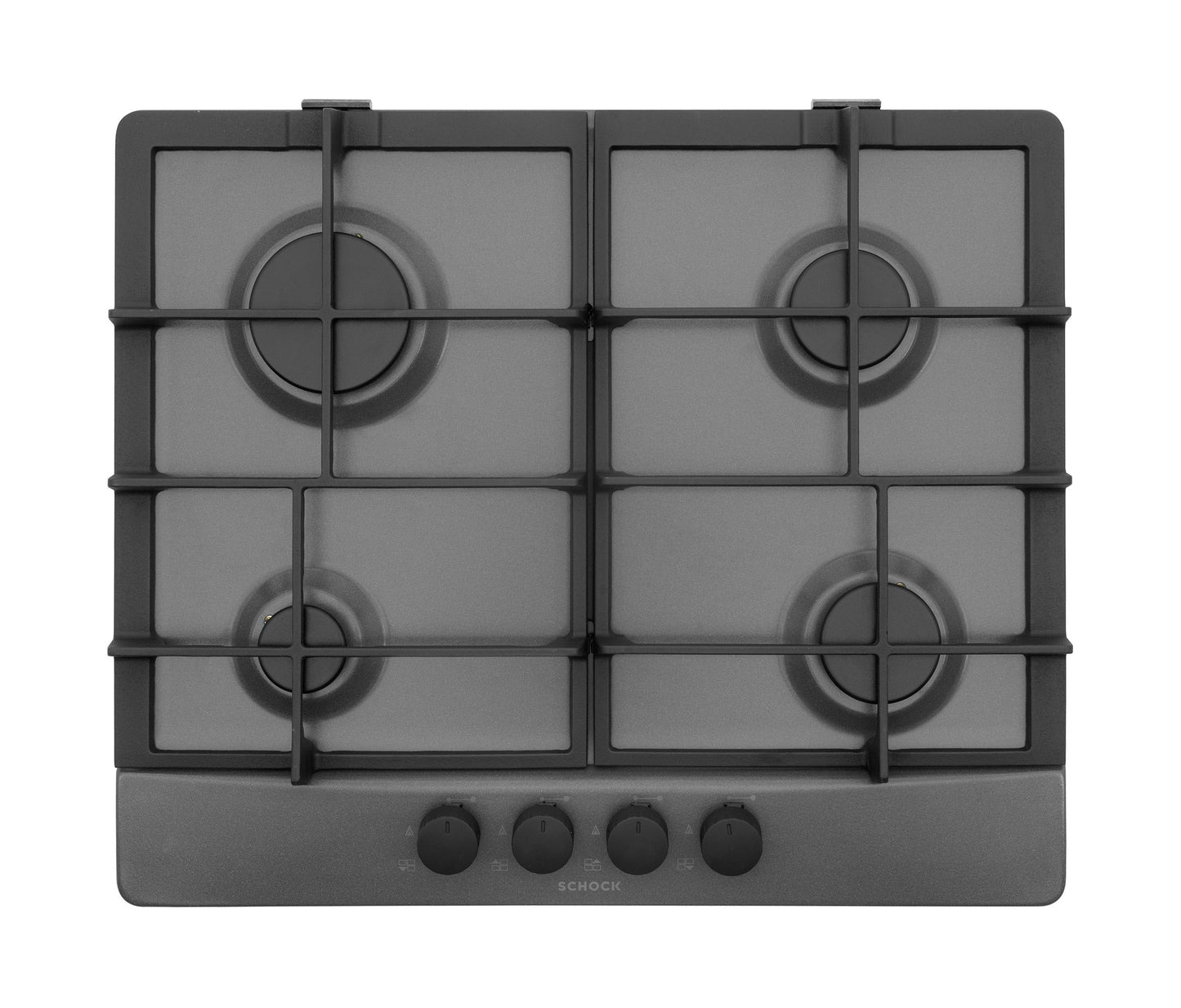 Schock STP64H43N | 4 FUOCHI GAS - ACCENSIONE - VALVOLE DI SICUREZZA - GRIGLIE IN GHISA_PIANALE SENZA