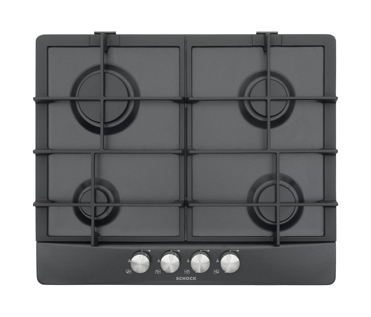 Schock STP64H51 | 4 FUOCHI GAS - ACCENSIONE - VALVOLE DI SICUREZZA - GRIGLIE IN GHISA_PIANALE SENZA 
