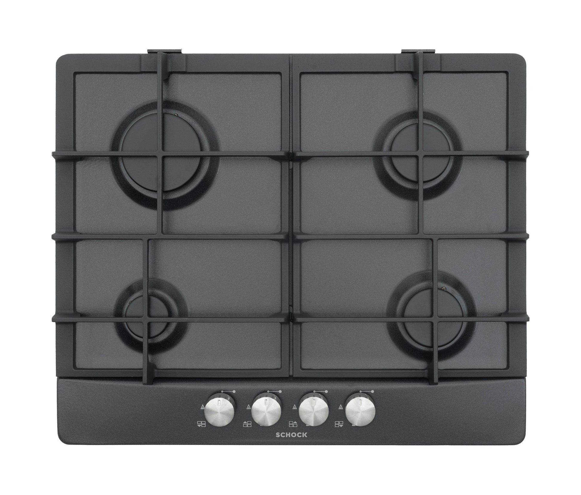 Schock STP64H51 | 4 FUOCHI GAS - ACCENSIONE - VALVOLE DI SICUREZZA - GRIGLIE IN GHISA_PIANALE SENZA 