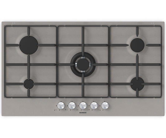 Schock STS95542 | 5 FUOCHI GAS - TRIPLA CORONA 3,8 Kw ACCENSIONE - VALVOLE DI SICUREZZA - GRIGLIE IN