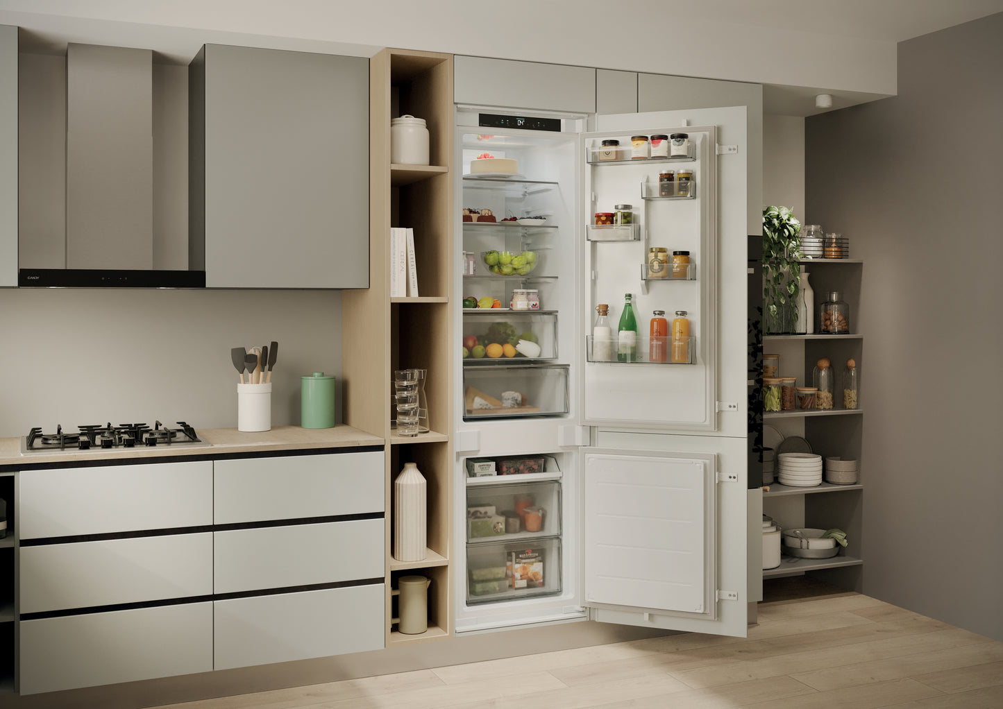 CANDY BI CNBQT3519EW|34901737|Combi 193cm Total no frost, classe energetica E, 281lt, 33db, controll