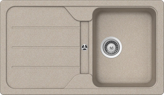 Schock FOMD100A58 | LAVELLO 1 VASCA + GOCCIOLATOIO - REVERSIBILE | Cristalite | 860x500 | AVENA | Ba