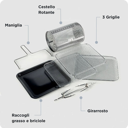 ARIETE PED 4619 | CUCINA | COTTURA CIBI | FRIGGITRICI | FRIGGITRICE AD ARIA 2000W 11L AIRY FRYER OVE