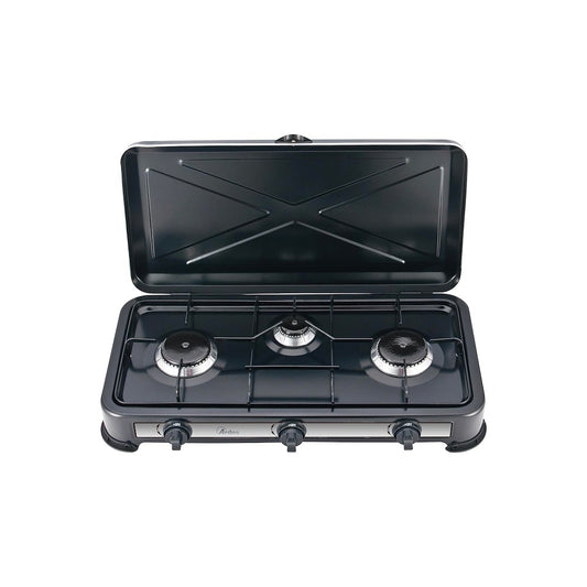 ARDES PED AR1FG03 | CUCINA | COTTURA CIBI | FORNELLI | FORNELLO A GAS GPL 3F 2900W SMALT. ACCIAIO NE