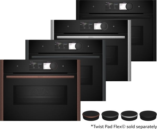 NEFF COLLECTION BI C29MY7MY0 | Forno compatto pirolitico combi microonde Flex Design, profili e mani