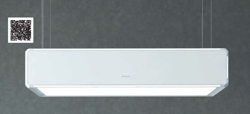 Silverline 4390.2.733.03 | cappe Lightline | isola | 120 cm | bianco | A | 600m3/h, drop control, te