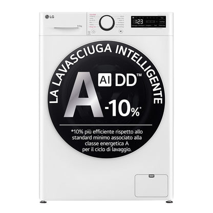 LG BIANCO D2R5S09TSWW | LAVASCIUGA | LAVASCIUGA STRETTA | LAVASCIUGA SLIM FINO A 48 CM | LAVASC.C/F