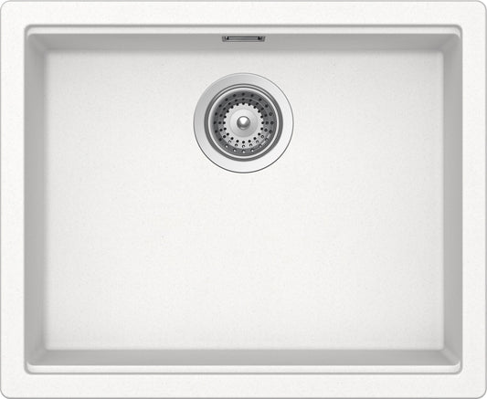 Schock LATN100LU01 | 1 VASCA - BINARIO INTEGRATO PER ACCESSORI | Cristalite | 500x400 | BIANCO ASSOL