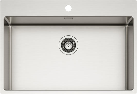 Schock TECPN100XL | 1 VASCA 700x400 | Acciaio Inox 304 | 750X510 | INOX SPAZZOLATO | Base 80 | VASCH