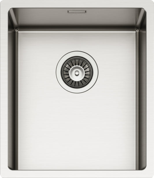 Schock TECN100S | 1 VASCA 340x400 | Acciaio Inox 304 | 380X440 | INOX SPAZZOLATO | Base 45 | VASCHE 