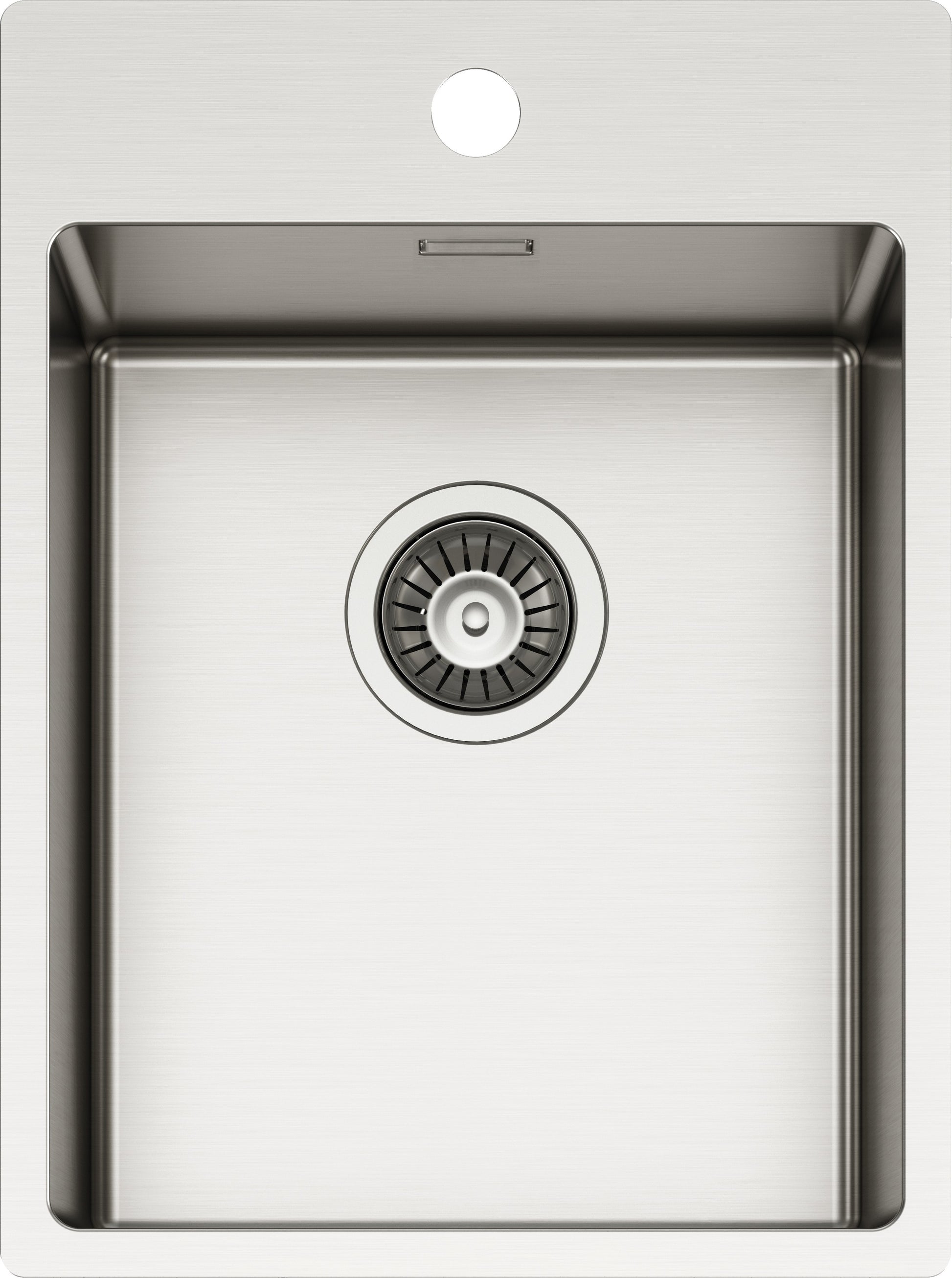 Schock TECPN100S | 1 VASCA 340x400 | Acciaio Inox 304 | 390x510 | INOX SPAZZOLATO | Base 45 | VASCHE