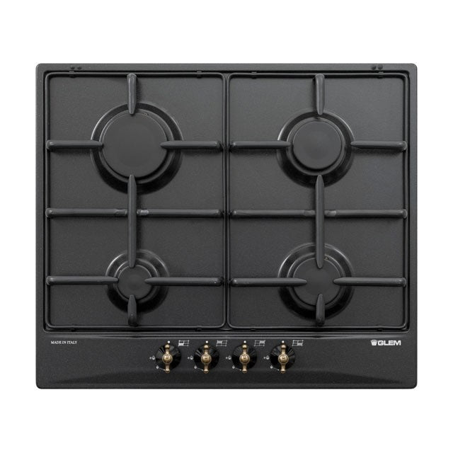 GLEM GAS GT64AN | PIANI COTTURA  A GAS | 60 | ANTRACITE | 4 fuochi gas - comandi frontali - accensio
