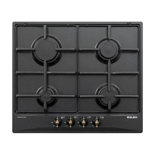 GLEM GAS GT64AN | PIANI COTTURA  A GAS | 60 | ANTRACITE | 4 fuochi gas - comandi frontali - accensio