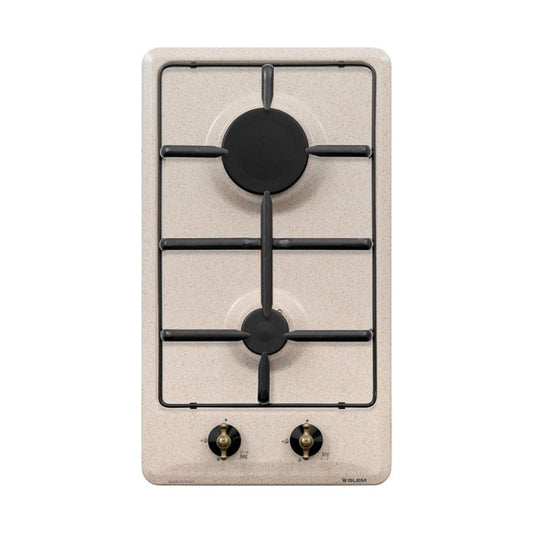 GLEM GAS GT32SA | PIANI COTTURA  A GAS | 30 | SABBIA | DOMINO 2 f.gas - accensione sottomanopola  - 