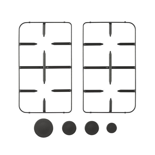 GLEM GAS 9N60MAT- | ACCESSORI PIANI COTTURA | 60 | NERO | kit 2 griglie + coprispartifiamma mat per 