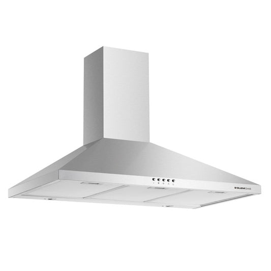 GLEM GAS GHP945IX | CAPPE A PARETE | 90 | INOX | Camino - 1 Motore -  Tre velocita' - portata di asp