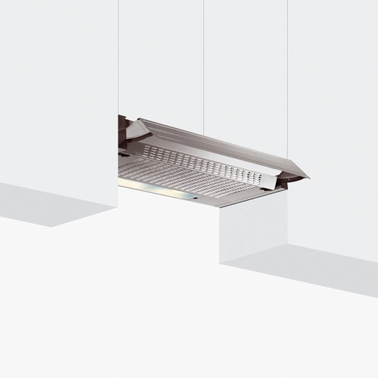 GLEM GAS GHE901SI | CAPPE SOTTOPENSILI ESTRAIBILI | 90 | SILVER | 1 Motore -  Tre velocita' - portat