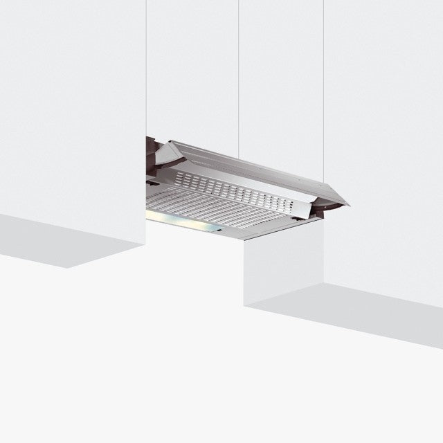 GLEM GAS GHE601SI | CAPPE SOTTOPENSILI ESTRAIBILI | 60 | SILVER | 1 Motore -  Tre velocita' - portat