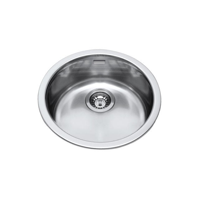 GLEM GAS GLR43X2 | LAVELLI INOX | diametro 43,5 | INOX | MONOVASCA TONDO -  pilette 3' 1/2 profondit