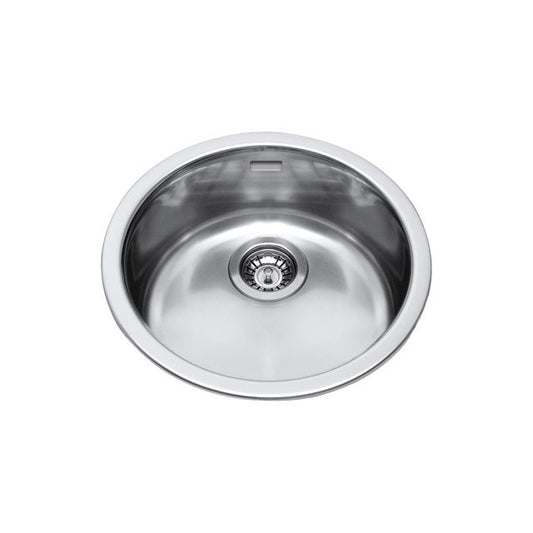 GLEM GAS GLR43X2 | LAVELLI INOX | diametro 43,5 | INOX | MONOVASCA TONDO -  pilette 3' 1/2 profondit