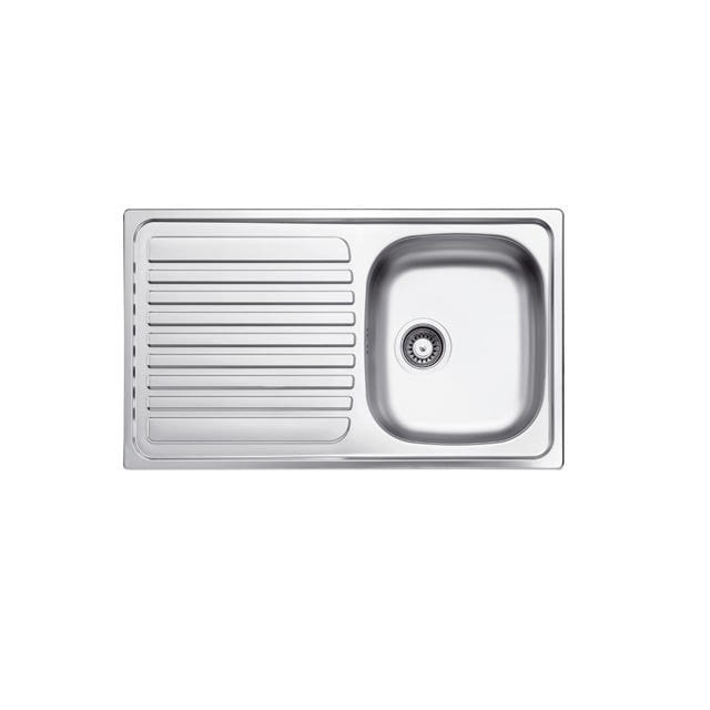GLEM GAS GL186IXD | LAVELLI INOX | 86 | INOX | 1 vasca dx + gocciolatoio pilette 3'1/2 profondita' 1
