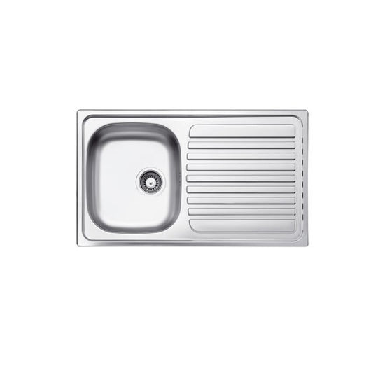 GLEM GAS GL186IXS | LAVELLI INOX | 86 | INOX | 1 vasca sx + gocciolatoio pilette 3'1/2 profondita' 1