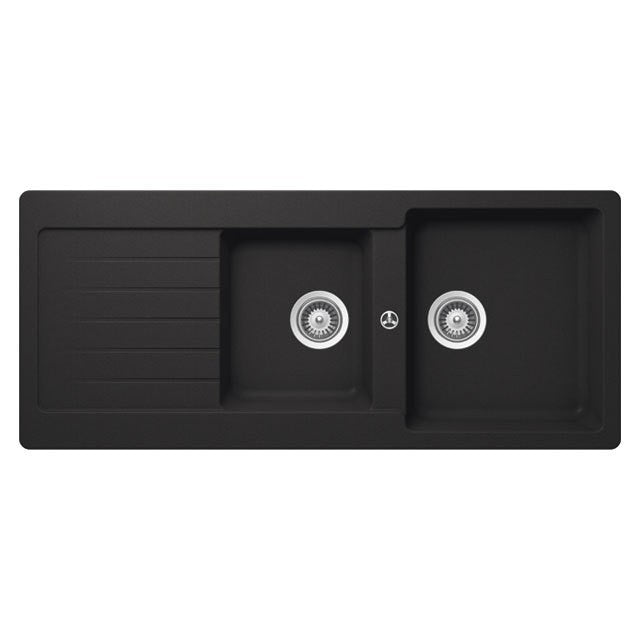 GLEM GAS LS2G16A | LAVELLI UNIGRANIT - ANTIBATTERICO NATURALE | 116 | ANTRACITE | 2 vasche + gocciol