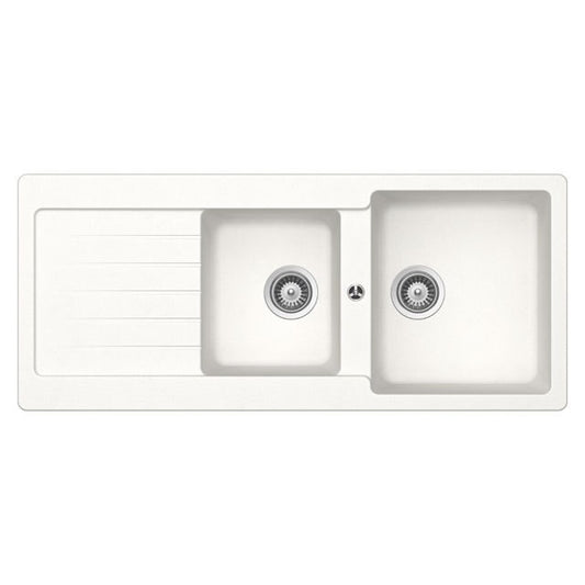 GLEM GAS LS2G16WH | LAVELLI UNIGRANIT - ANTIBATTERICO NATURALE | 116 | BIANCO | 2 vasche + gocciolat