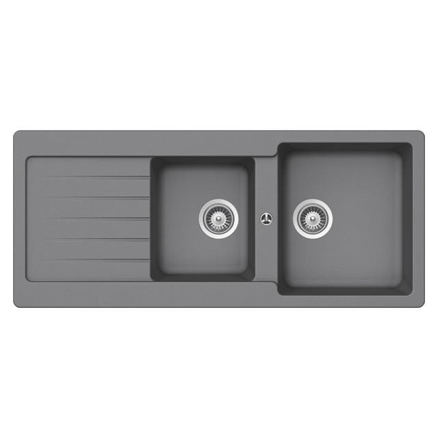 GLEM GAS LS2G16C | LAVELLI UNIGRANIT - ANTIBATTERICO NATURALE | 116 | CROMA | 2 vasche + gocciolatoi