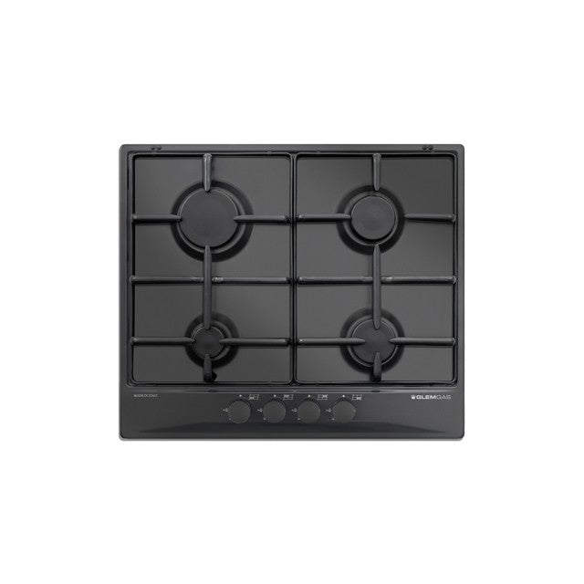 GLEM GAS GT64NC | PIANI COTTURA  A GAS | 60 | NERO CARBONE OPACO | 4 fuochi gas - comandi frontali -