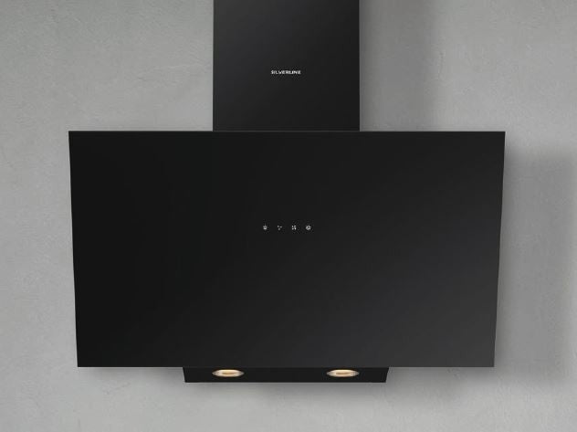 Silverline 3481.9.733.01 | cappe Eco | parete | 90 cm | nero | A | 402m3/h, 3 velocita', comandi tou