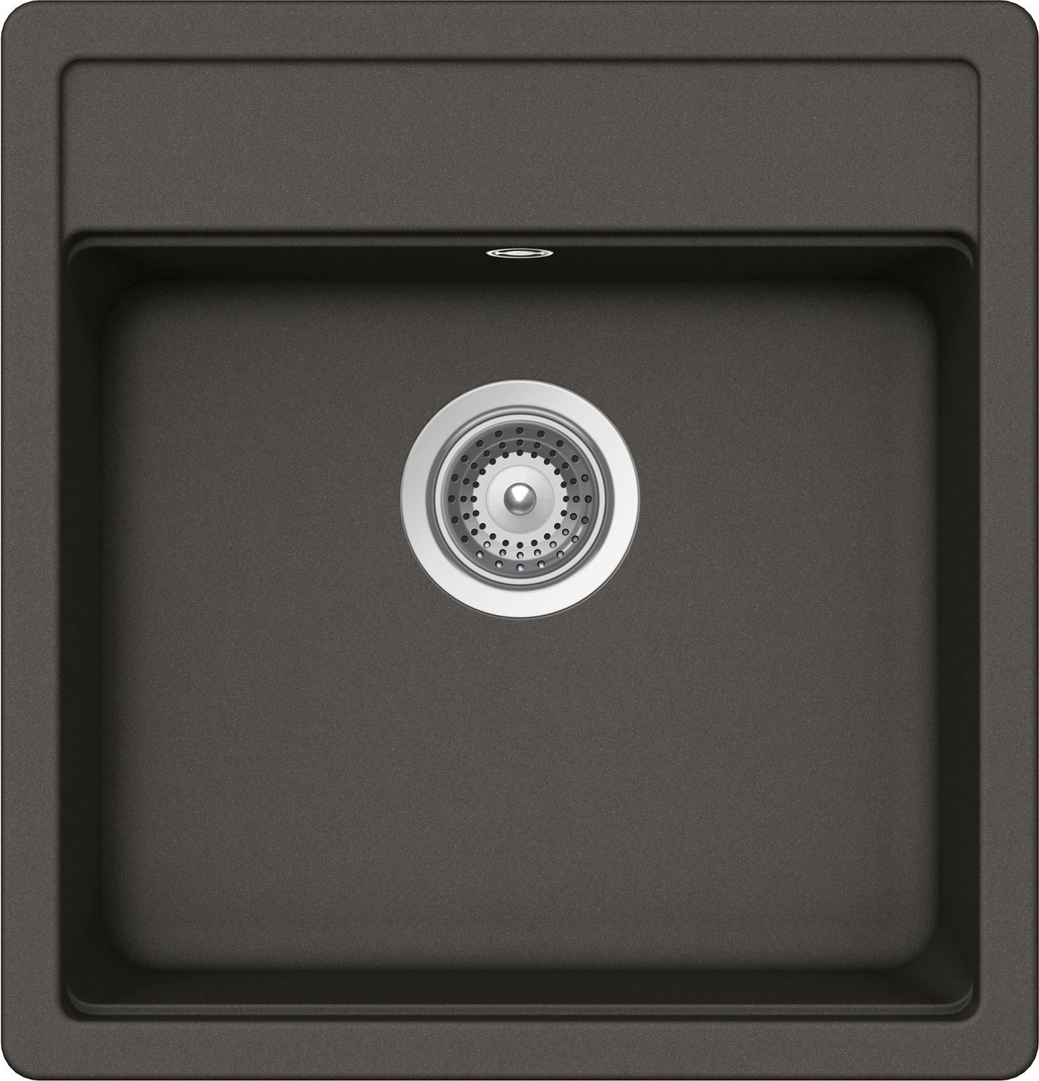 Schock NEMN100S43 | 1 VASCA - BINARIO INTEGRATO PER ACCESSORI | Cristalite | 490x510 | ASPHALT | Bas