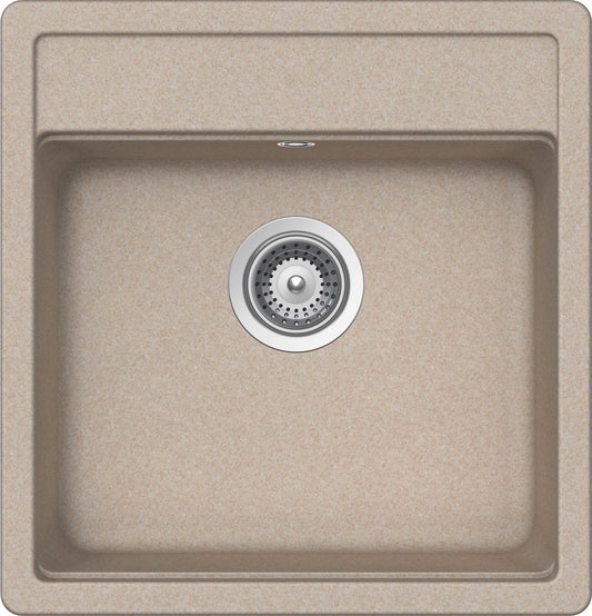 Schock NEMN100S58 | 1 VASCA - BINARIO INTEGRATO PER ACCESSORI | Cristalite | 490x510 | AVENA | Base 