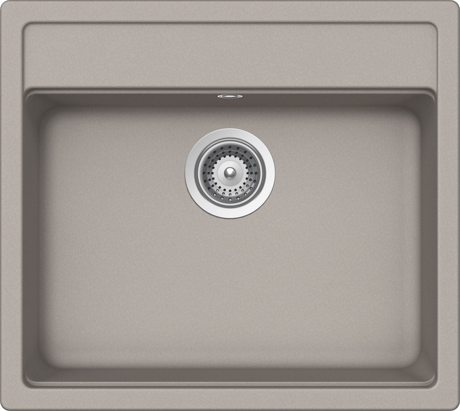 Schock NEMN100042 | 1 VASCA - BINARIO INTEGRATO PER ACCESSORI | Cristalite | 570x510 | GRIGIO TORTOR