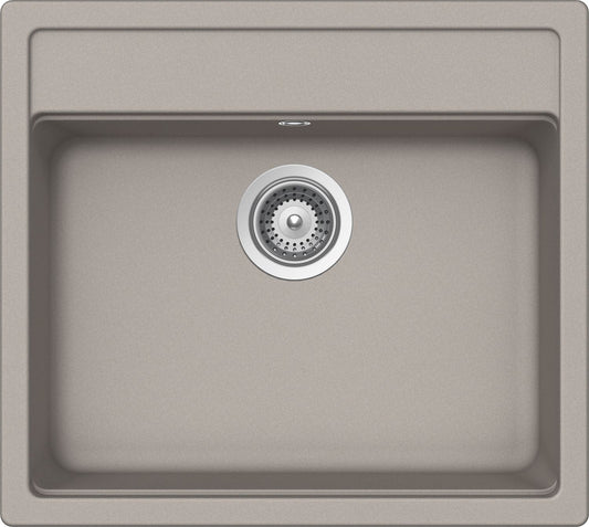 Schock NEMN100042 | 1 VASCA - BINARIO INTEGRATO PER ACCESSORI | Cristalite | 570x510 | GRIGIO TORTOR