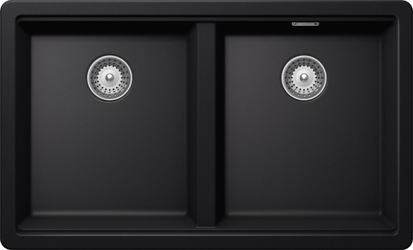 Schock GALN200U84 | 2 VASCHE - BINARIO INTEGRATO PER ACCESSORI | Cristadur | 694X400 | NERO PURO | B