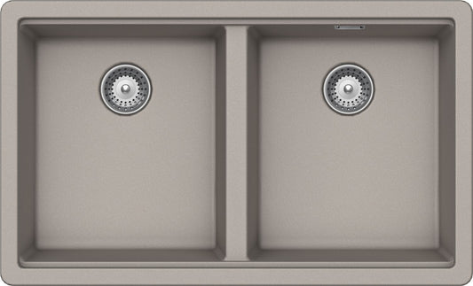 Schock BYKN200U42 | 2 VASCHE - BINARIO INTEGRATO PER ACCESSORI | Cristalite | 694X400 | GRIGIO TORTO