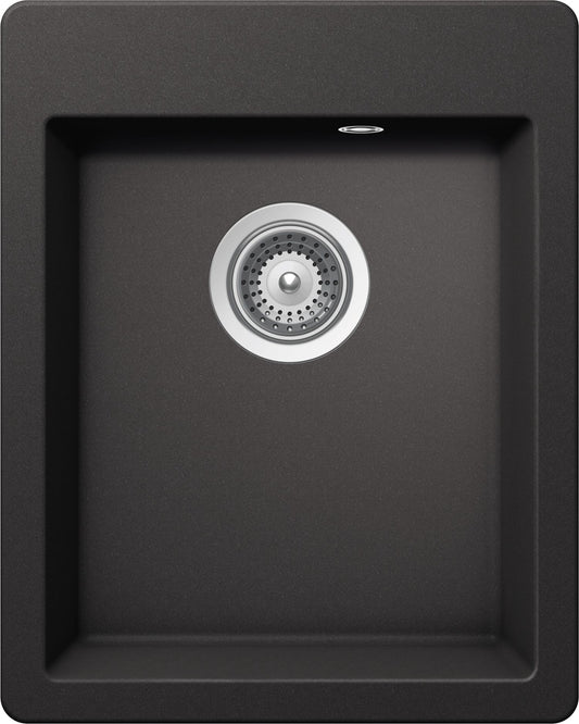 Schock NEMN100XS13 | 1 VASCA | Cristalite | 406x508 | NERO ASSOLUTO | Base 45 | VASCHE CON BANCO RUB