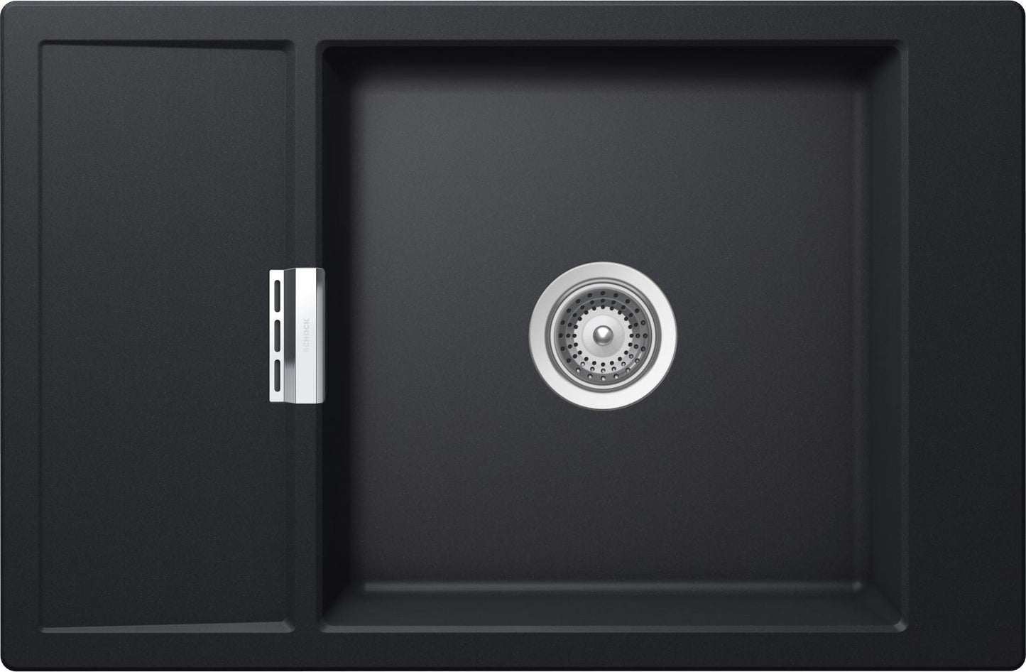 Schock MOND100XSA84 | 1 VASCA + GOCCIOLATOIO - BANCO RUBINETTERIA LATERALE REVERSIBILE - PUNTA A TAZ