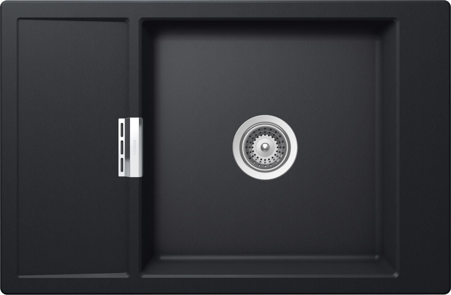 Schock MOND100XSA84 | 1 VASCA + GOCCIOLATOIO - BANCO RUBINETTERIA LATERALE REVERSIBILE - PUNTA A TAZ