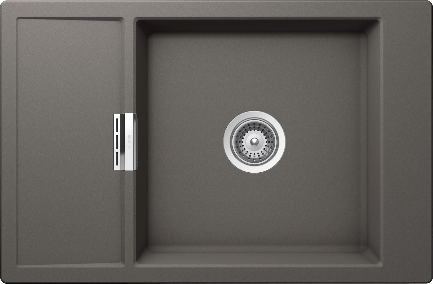 Schock MOND100XSA91 | 1 VASCA + GOCCIOLATOIO - BANCO RUBINETTERIA LATERALE REVERSIBILE - PUNTA A TAZ