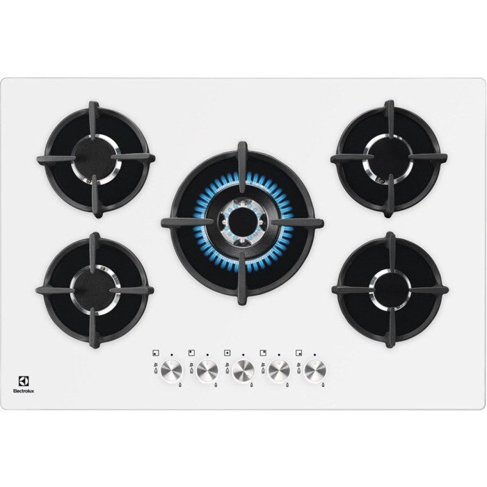 Electrolux BI   KGG7537W   | 75 cm - Nuova estetica Gas on Glass - 5 fuochi - Bruciatori ad alta eff