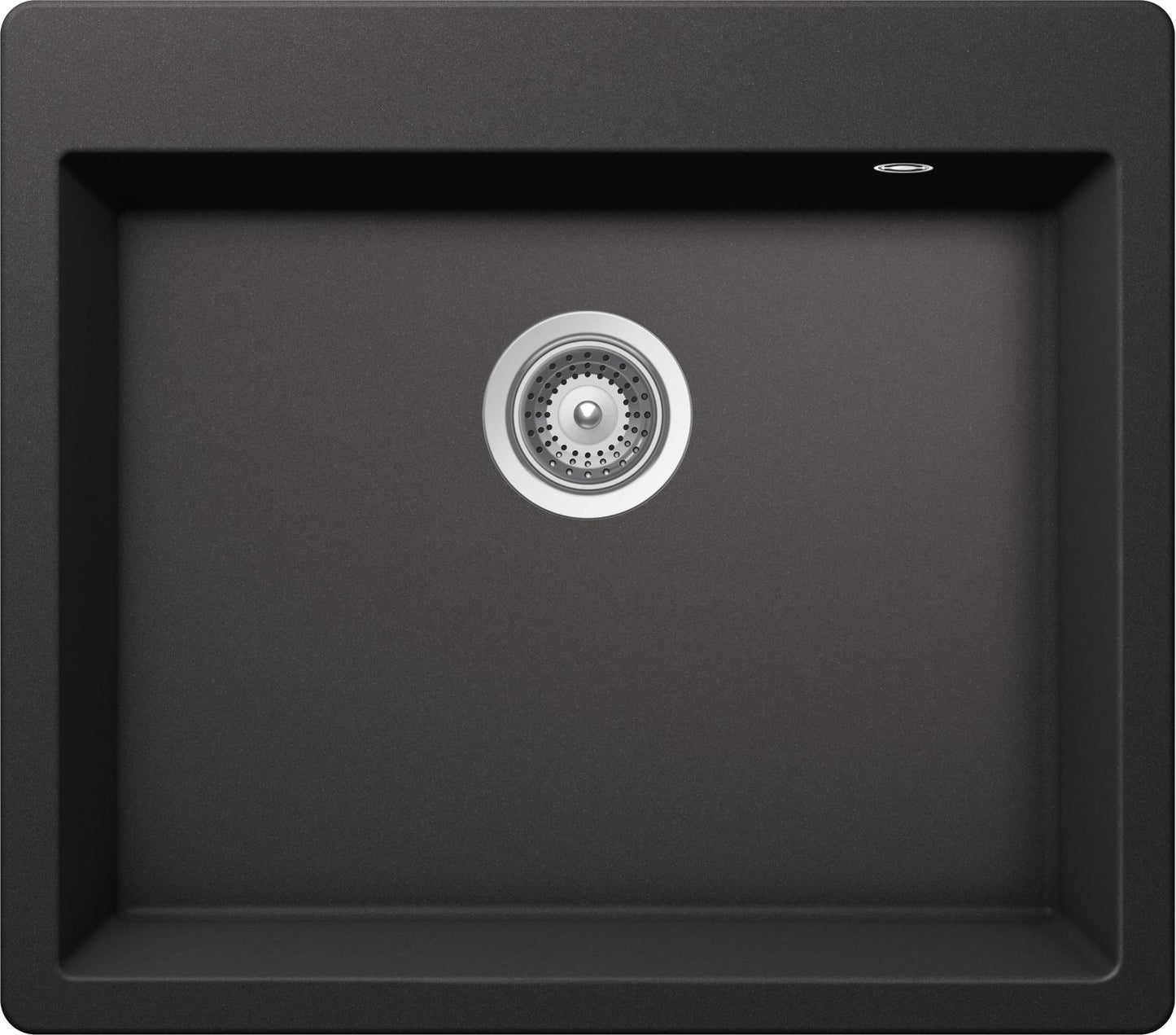 Schock SGTN100SA13 | 1 VASCA | Cristalite | 635x559 | NERO ASSOLUTO | Base 75 | VASCHE CON BANCO RUB