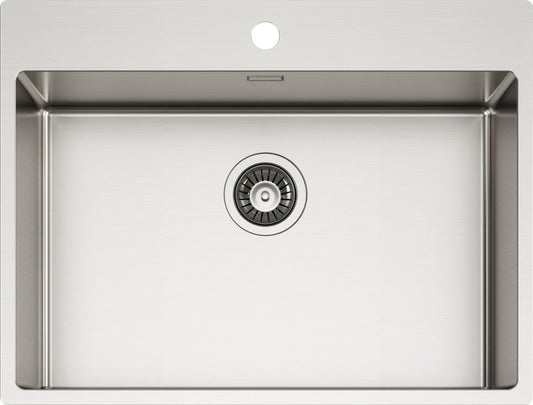 Schock TECPN1002L | 1 VASCA 650x400 | Acciaio Inox 304 | 700x510 | INOX SPAZZOLATO | Base 75 | VASCH