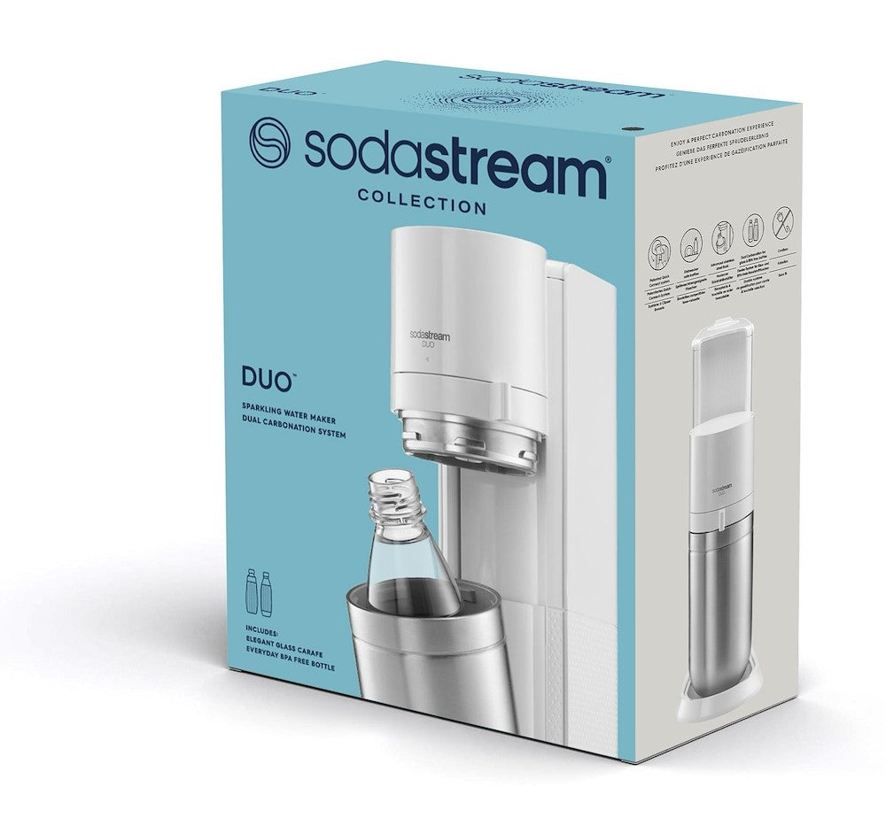 SODASTREAM PED 1016812390 | CUCINA | TRATTAMENTO BEVANDE | GASATORI | GASATORE DUO WHITE+B.VETRO 1LT