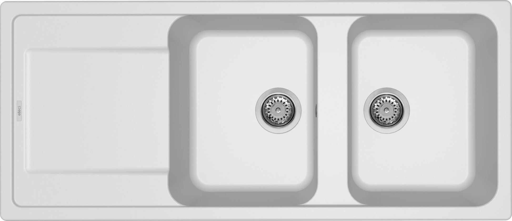 ELLECI Kitchen 2025  LG250068 | LAV. LIFE 500 116x50 2VG BIANCO 68