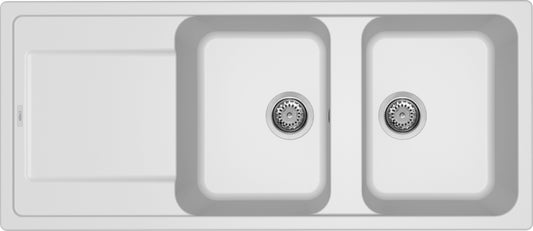 ELLECI Kitchen 2025  LG250068 | LAV. LIFE 500 116x50 2VG BIANCO 68