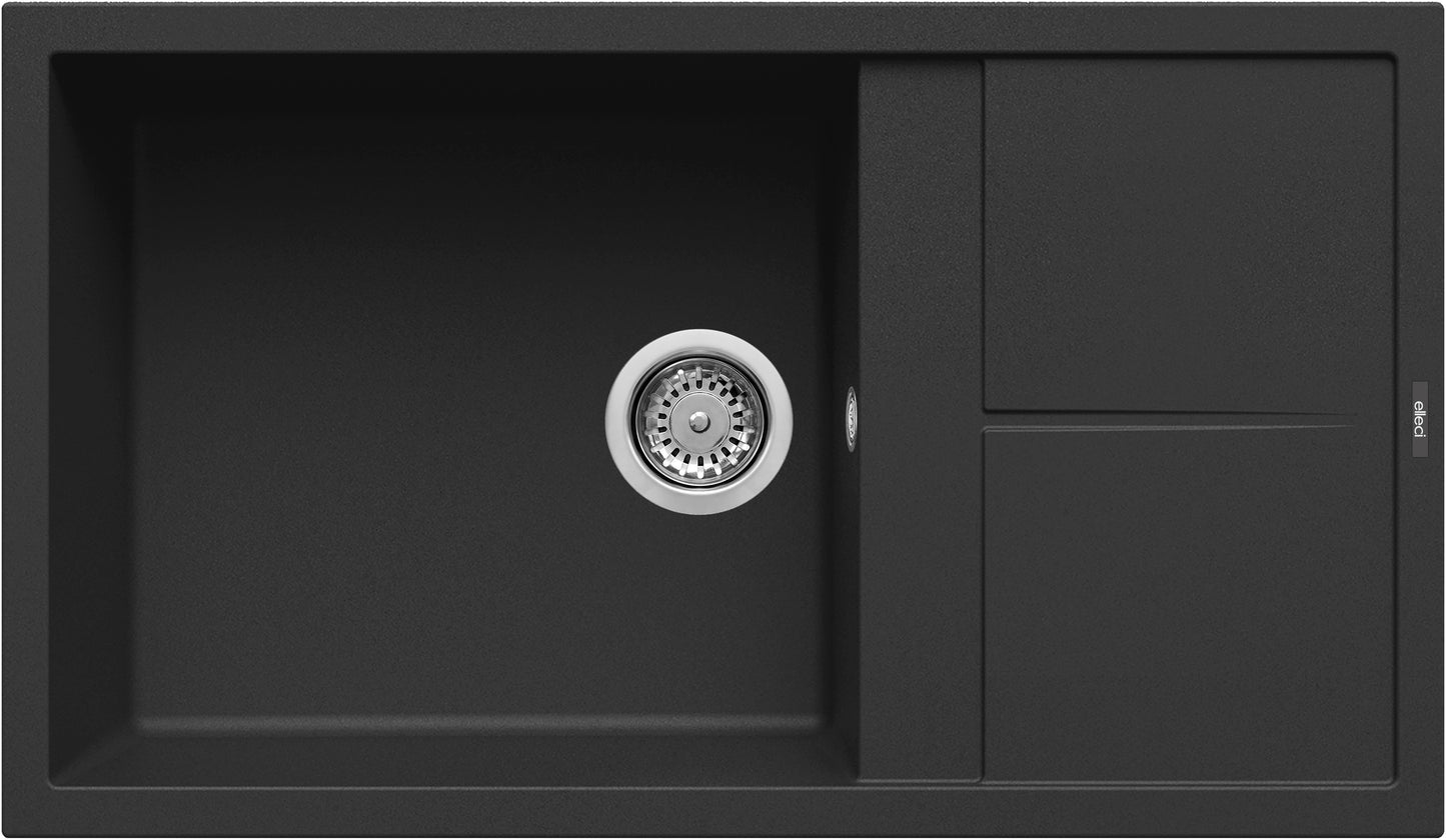 ELLECI Kitchen 2025  LKU41086 | LAV. UNICO 410 86X50 1VG BLACK 86