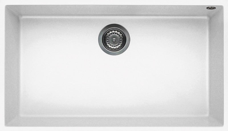 ELLECI Kitchen 2025  LKQ13096BSO | LAV. QUADRA 130 76x44 1V WHITE 96 SOTTOTOP